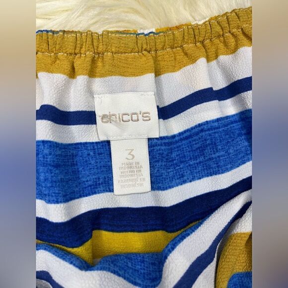 Chico’s Graphic Off-The-Shoulder Top sz XL - Picture 4 of 8